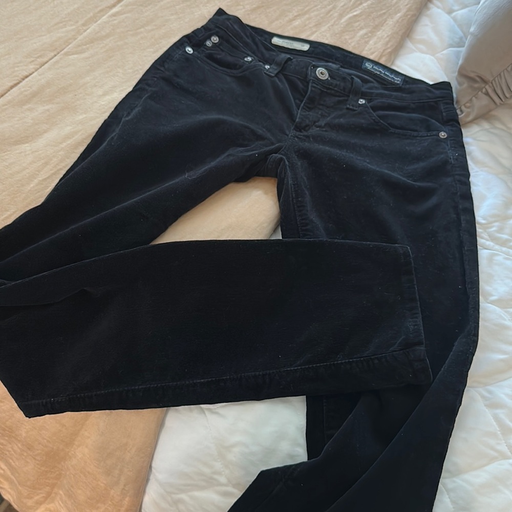 AG Adriano Goldschmied “The Stevie” slim straight black corduroy